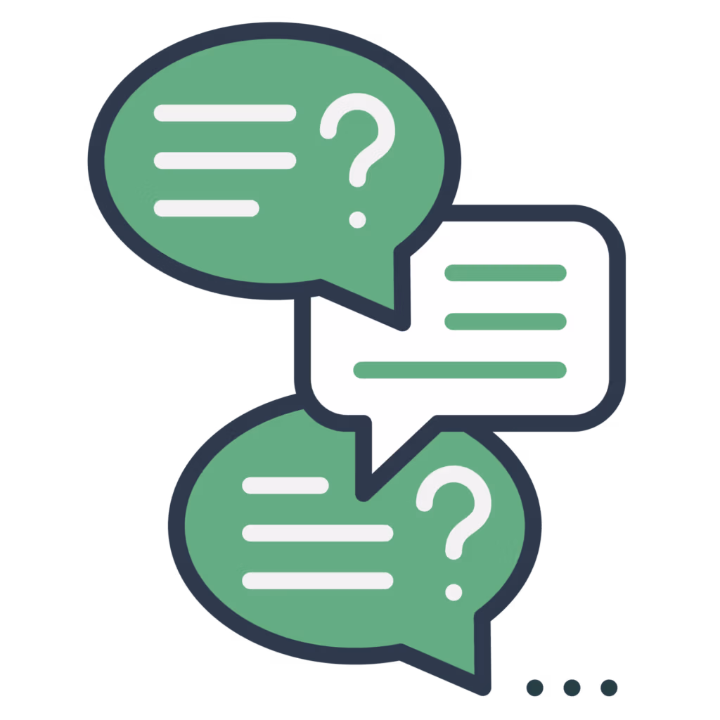 Chat box communication icons