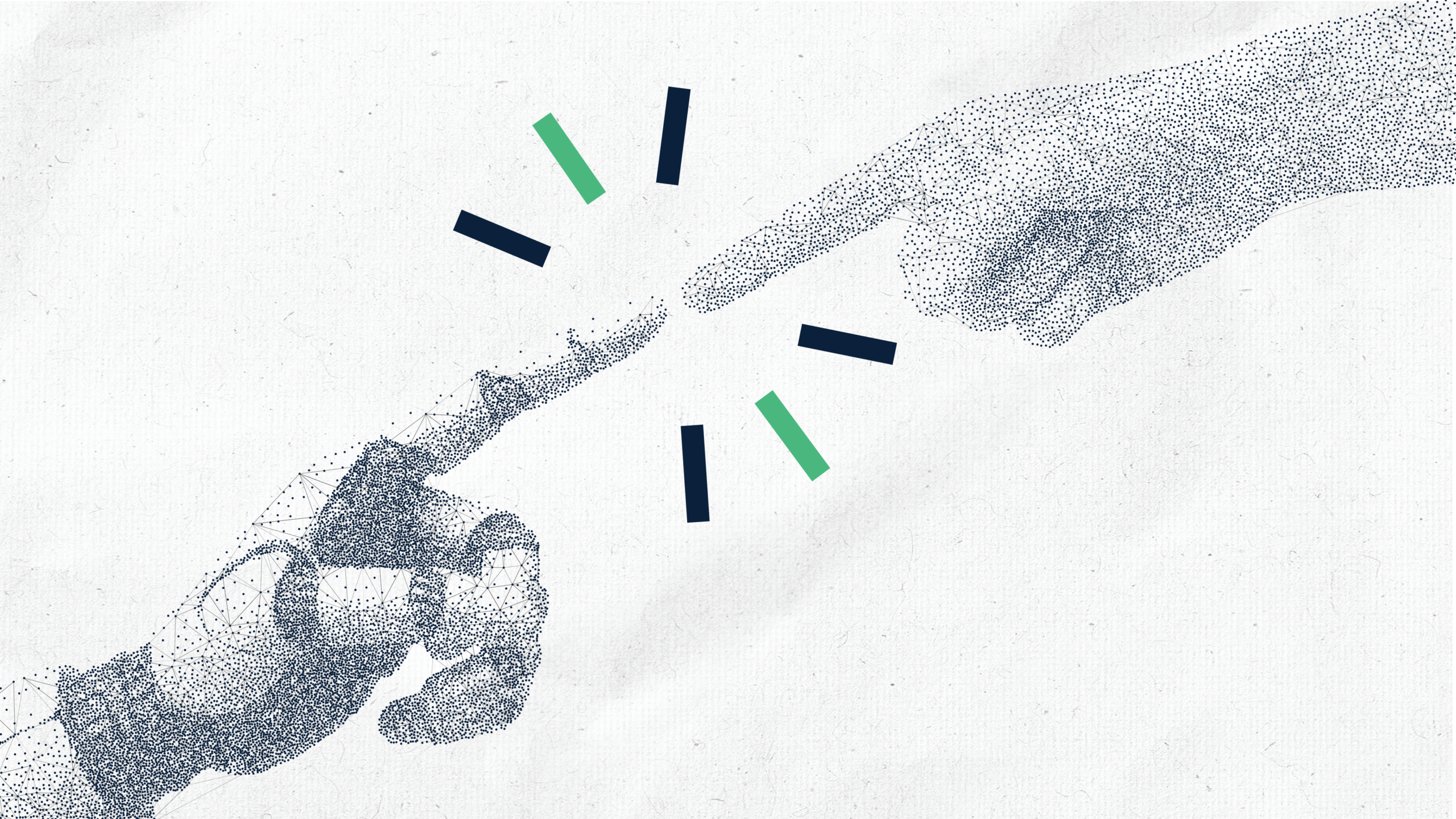 robot touching a human hand